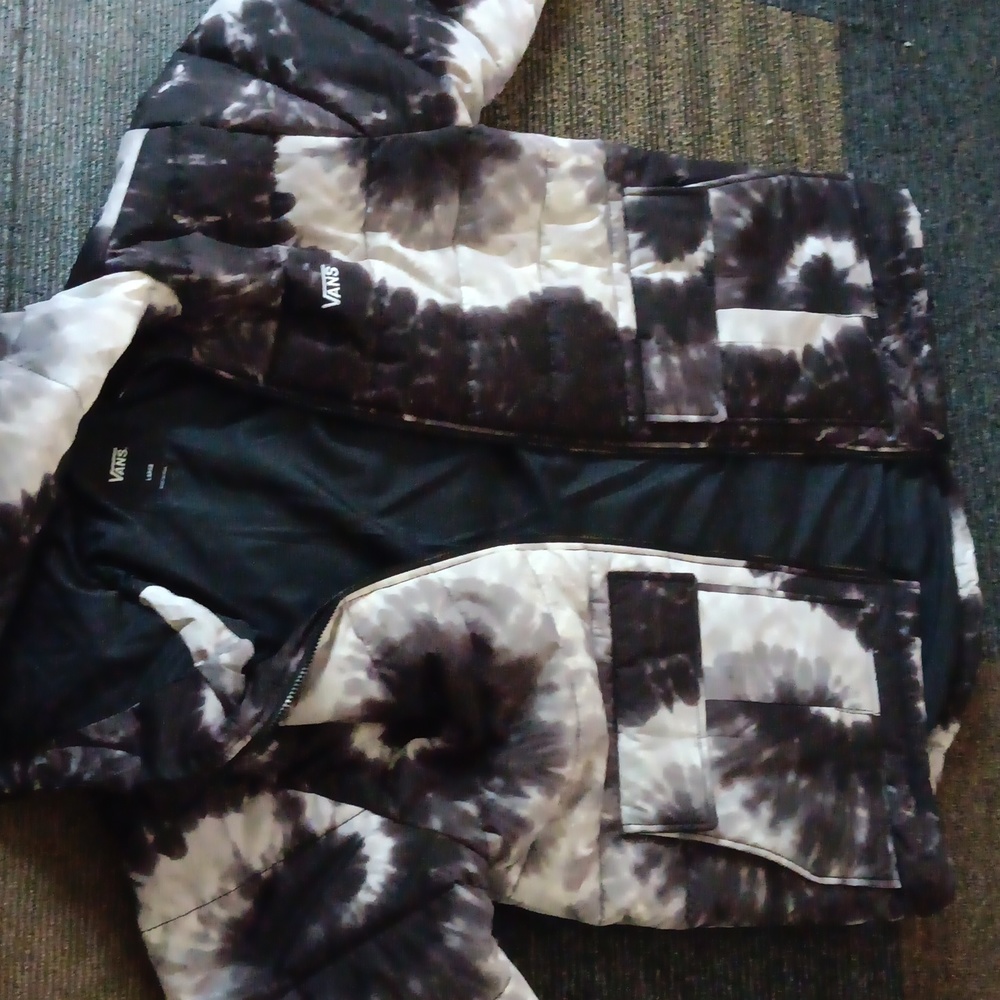 Vans tie dye puffer jacket